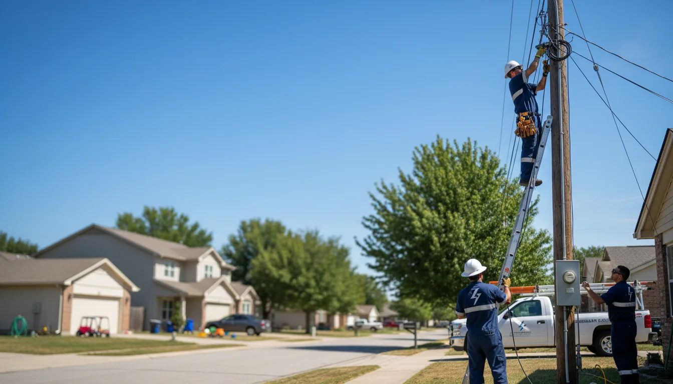 Residential electrician providing installation services in Bardwell, TX